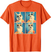 Tie-Dye Animal Groovy Llama Lover Men Women Kids Colorful Hippie Llama Wearing Tie Dye Llama Lovers T-Shirt - Orange