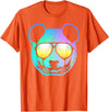 Panda Shirts Panda Neon Bear Face T-Shirt T-Shirt - Orange