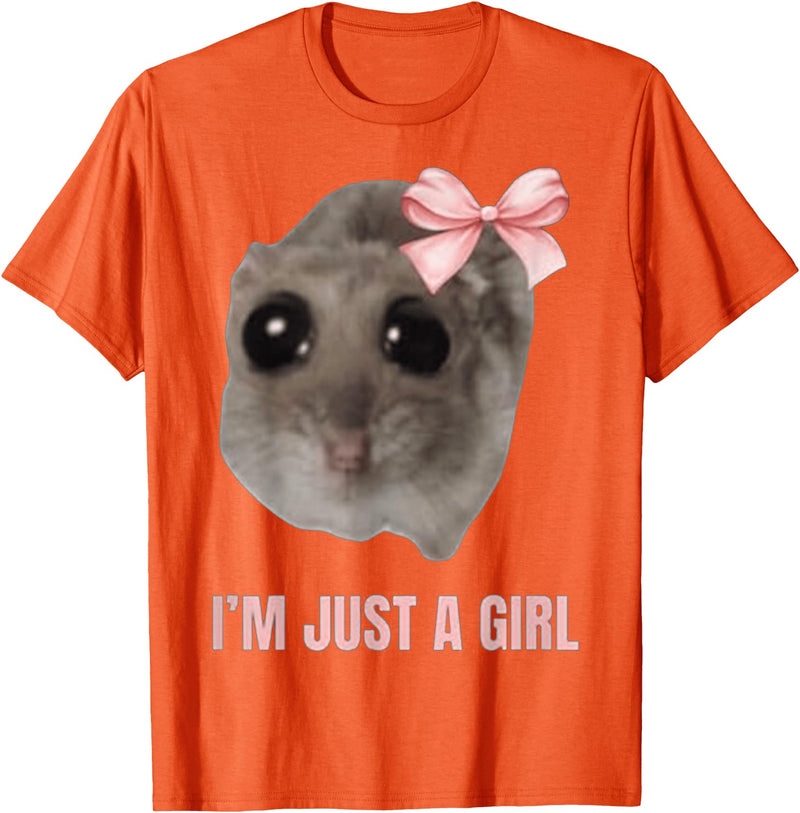 I'm Just a Girl Hamster FUNNY T-Shirt - Orange