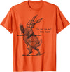 Retro Alice Wonderland White Rabbit I'm Late T-Shirt in Orange