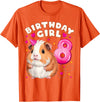 Birthday Girl by Content Design Studio 8th Birthday Girl 8 Years, Guinea Pig T-Shirt - Orange