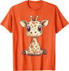 Cute Giraffe for Kids Design Kids Giraffe T-Shirt - Orange