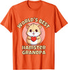 Cute World's Best Hamster Grandpa Grandfather T-Shirt - Orange
