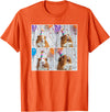 Animal Photobooth Love Guinea Pigs Men Women Kids Funny Guinea Pig Face Pet Cavy Mom Guinea Pig Birthday T-Shirt - Orange