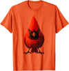 I just really like animals Angry Cardinal Artwork Red Bird Nature Wildlife Graphic T-Shirt - Orange