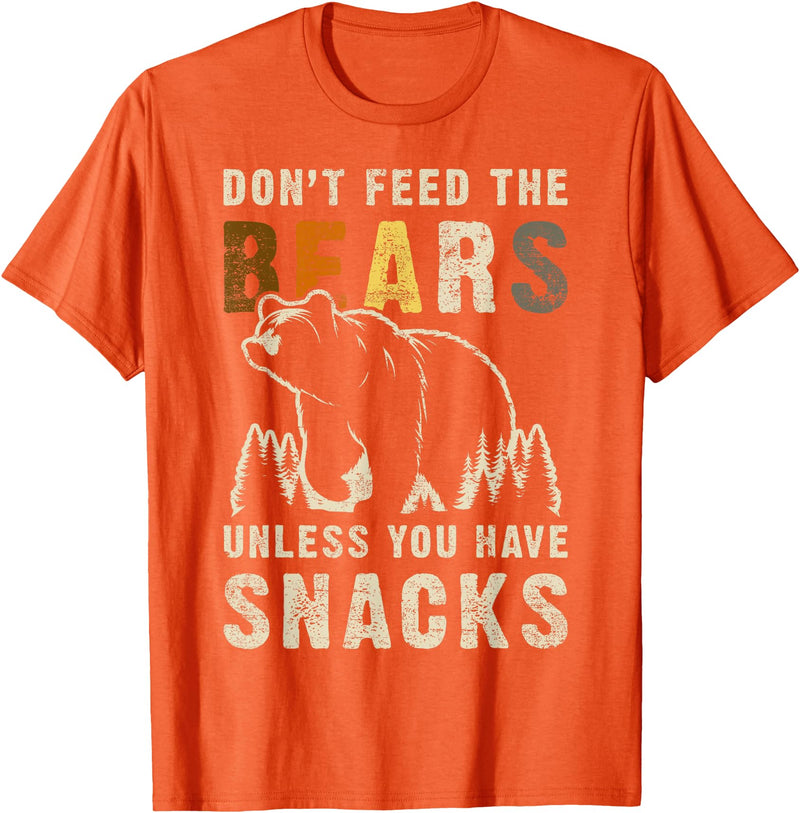 Bear Community Bear Brotherhood Gay Men Gifts Gay Bear Pride Don't Feed Bears Funny Bear Flag T-Shirt - Orange