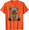Colorful Grizzly Bear Art I Kids Grizzly Bear Grumpy Grizzly Bear T-Shirt - Orange