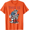 Funny Sarcastic Sitting Bull Humor This Is Bullshit Toilet Funny Cow Toilet Humor T-Shirt - Orange