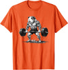 Strong Guinea Pig Lifting Fitness Workout Cool Muscular Guinea Pig Bodybuilder Fitness Power Gym T-Shirt - Orange