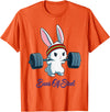 Buns of Steel Fitness Rabbit Bunny Lover Gym Workout T-Shirt in Orange