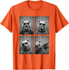 Funny Bear PhotoBooth Stuff Accessories & Gifts Bear PhotoBooth Sunglasses Funny Dab Bears Lover T-Shirt - Orange