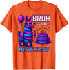 gaming gamer Birthday Llama Pinata Family Apparel Bruh It’s My Birthday Funny Llama Pinata Bday boy Kids Party T-Shirt - Orange