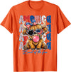 Cute Cow Creations Highland Cow 4th of July, Patriotic Cowgirl Bow Design T-Shirt - Orange