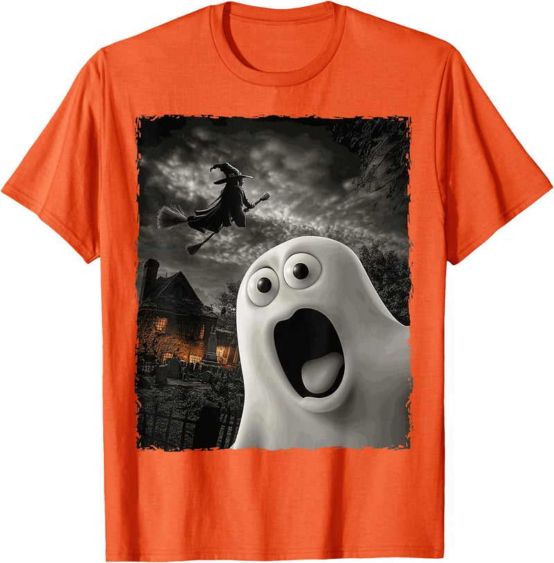 Funny Tee-Tshirt Halloween Gift Ideas Funny Boo Ghost Witch Halloween Costume T-Shirt - Orange