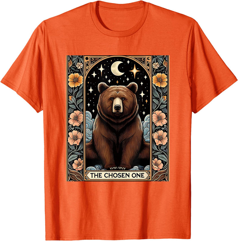 Funny I Choose the Bear Tarot Card Women Girls Trending T-Shirt - Orange