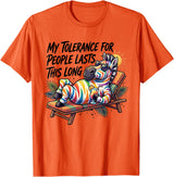 My Tolerance For People Lasts This Long Horse Tee My Tolerance for People Lasts This Long Funny Horse T-Shirt - Orange