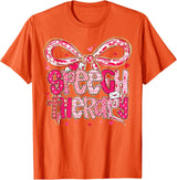 Speech Language Pathologist Valentines Day SLP Therapy T-Shirt - Orange