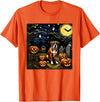 Starry Night Boxer Dog Halloween Spooky Halloween Boxer Dog Starry Night T-Shirt for Men Women Kids - Orange