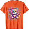 Vibrant Colorful Teddy Bear Illustration Rainbow Splash Teddy Bear T-Shirt - Orange