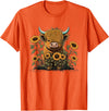 Scottish Highland Cow Cute Highland cattle Cow Funny Highland Cow T-Shirt - Orange