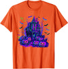Spooky Season Halloween TShirt Outfit Women Kids Vintage Halloween Spooky Scene Retro Pumpkin Scary Season T-Shirt - Orange