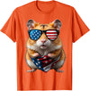 Hamster 4th Of July American Independence Day USA Patriotic T-Shirt - Orange