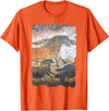 Cave Painting Prehistoric Art Horses Cave Painting Shirt Prehistoric Art Horses in Lascaux Cave T-Shirt - Orange
