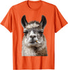 FunWearVM Funny Smoking Llama Cool Animal Lover with Attitude T-Shirt - Orange