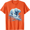 Sea Ocean Animal Art Polar Bear Ocean Sea Polar Bear Motif Marine Mammal Artwork T-Shirt - Orange