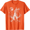 Bunny Rabbit Howling to the Moon Bunny Howl At T-Shirt in Orange