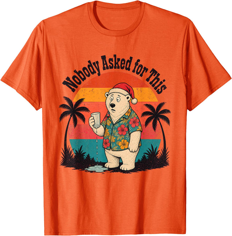 Tropic Polar Co Christmas in July Polar Bear Vacation T-Shirt - Orange