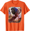 Guinea Pig American Flag 4th July Independence Eagle Women Kids Men T-Shirt - Orange