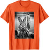 Funny Rabbit & Jesus Selfie, Easter, Religious, Christian T-Shirt in Orange