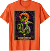 bride of frankenstein art Frankenstein and Bride Tarot Card Couples Spooky Halloween T-Shirt - Orange