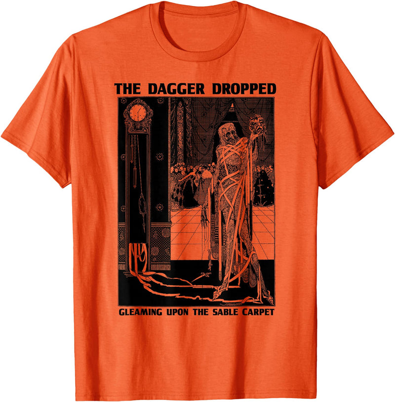 Edgar Allan Poe Fan Club of Compton Edgar Poe Art Masque of the Red Death-Edgar Allen Poe Quote T-Shirt - Orange