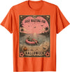 Just Waiting for Halloween Tarot Card art Halloween Tarot Card Spooky Summer Skeleton Just Waiting T-Shirt - Orange