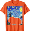 Starry Night Guinea Pig Lover Painting Guinea Pig Starry Night Van Gogh Guinea Pig Lover T-Shirt - Orange