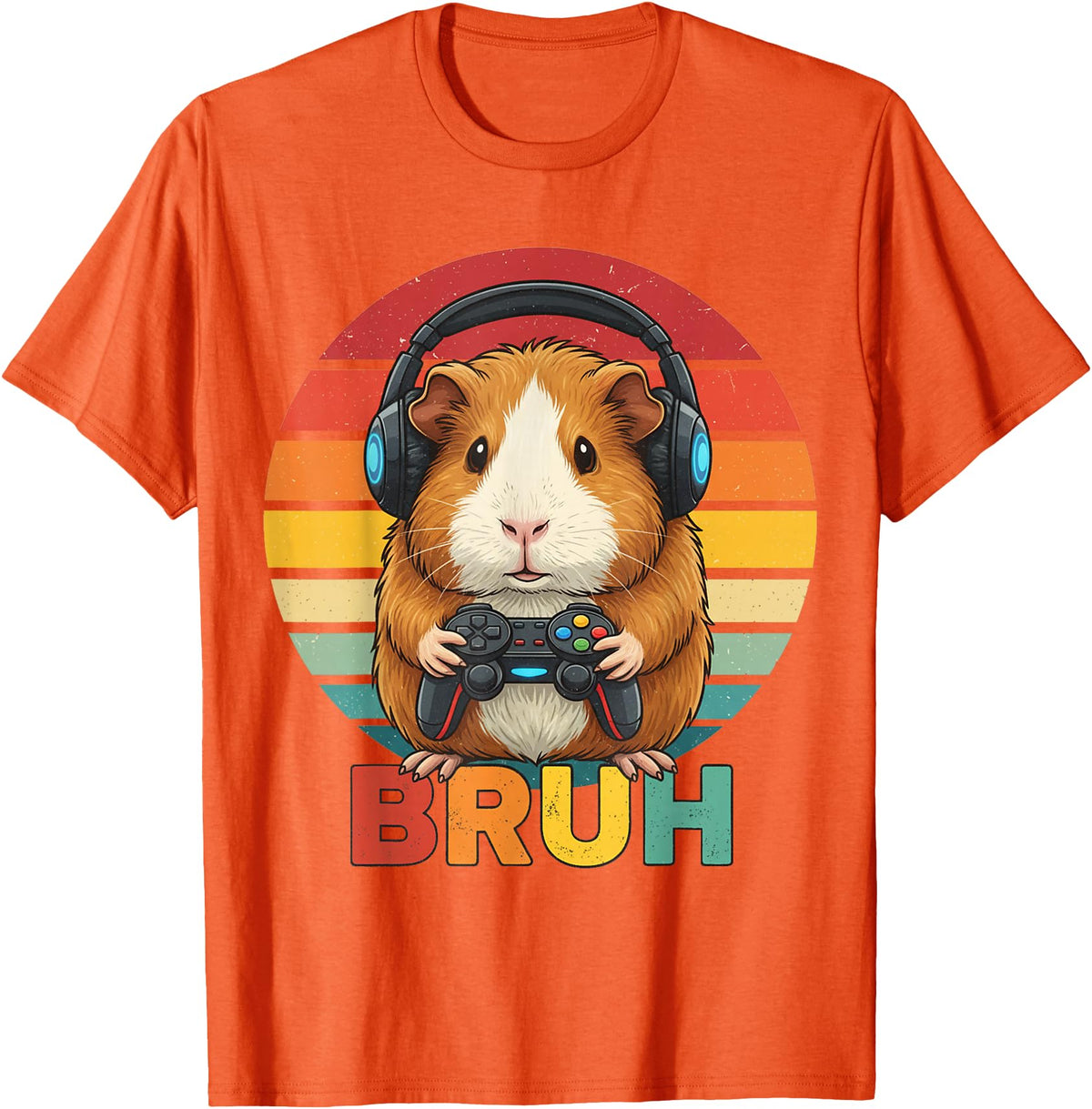 Gaming Guinea Pig Bruh Retro Gamer Guinea Pig Boys Guinea Pig Video Games Guinea Pig Bruh Retro Guinea Pig Boys T-Shirt - Orange