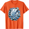 Arctic Polar Bear Winter Snowflakes Christmas Polar Bear Wreath Ice Crystals T-Shirt - Orange