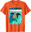 Abab Pig Caribbean Bahamas Beach Summer Vacation The Bahamas Swimming Pig Caribbean Beach Trips Summer Vibes T-Shirt - Orange