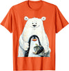 click here for better animal tees cute Polar bear and penguin bird fish lovers animal friends T-Shirt - Orange