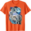 Polar Bears Art Vibes 3 Moon Polar Bears Funny Fur Marine Mammals Bear Art Humor T-Shirt - Orange