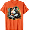 Guinea Pig fluffy cavy Gamers Tees Guinea Pig Shirt Funny Guinea Pig & Video Games Lover Gamer T-Shirt - Orange