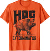 Hunting - Big Ray Designs Funny Hunting Hog Pig Sus Hunting Hog Exterminator apparel T-Shirt - Orange
