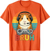 Gamer Guinea Pig Bruh Vintage Gaming For Boys Kids Gaming Guinea Pig Bruh Retro Guinea Pig Gamer Bruh Kids Boys T-Shirt - Orange