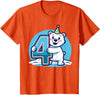 Kids Polar Bear Shirts Kids 4th Birthday Polar Bear Kids T-Shirt - Orange