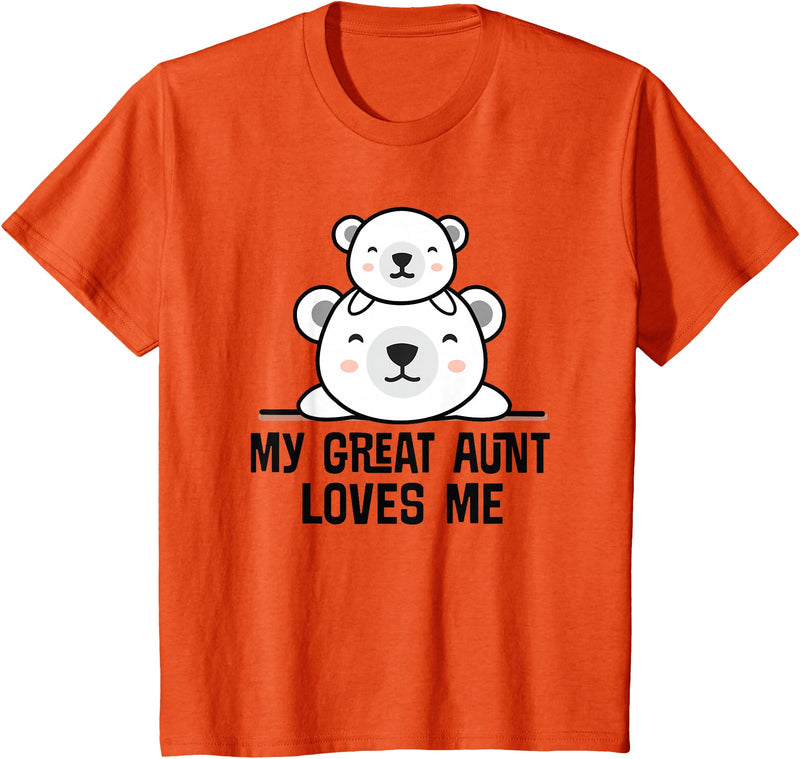 Homewise Shopper Great Aunt My Great Aunt Loves Me Bear T-Shirt - Orange