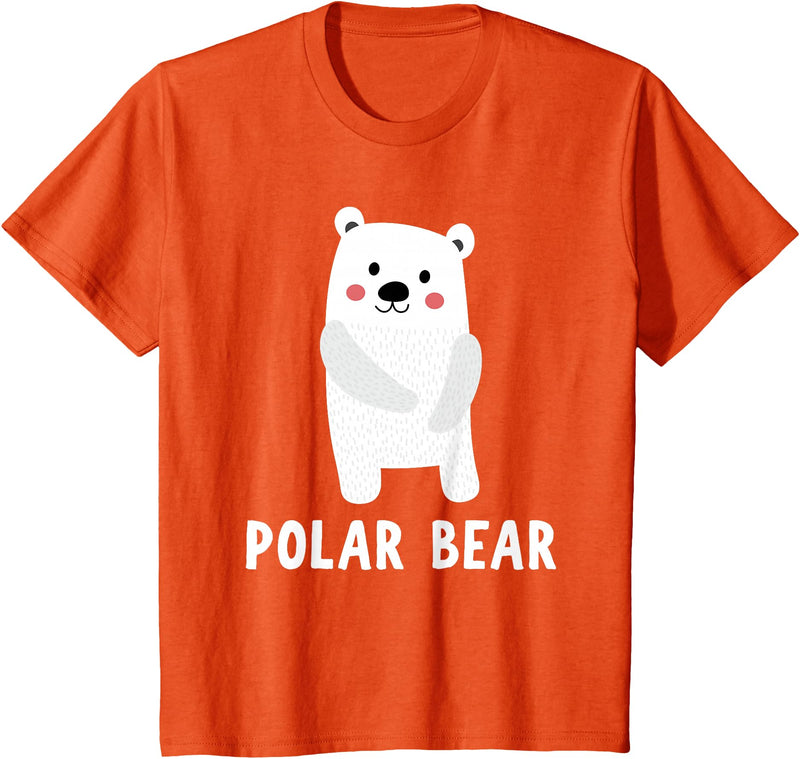 Cute Animal Shirts For Kids Co Polar Bear Shirt Boys Girls Cute Polar Bear Gift T-Shirt - Orange