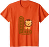 Kids Alphabet Letters Letter L Cure Lion Alphabet Cute Animal Boys Girls T-Shirt - Orange
