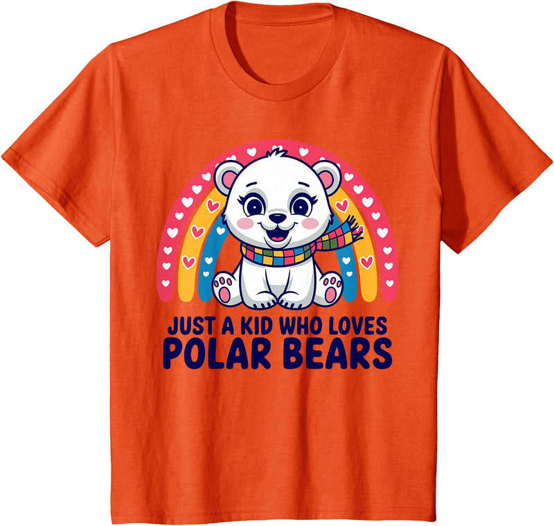Kids Polar Bear Shirts Kids Children Polar Bear Kids T-Shirt - Orange